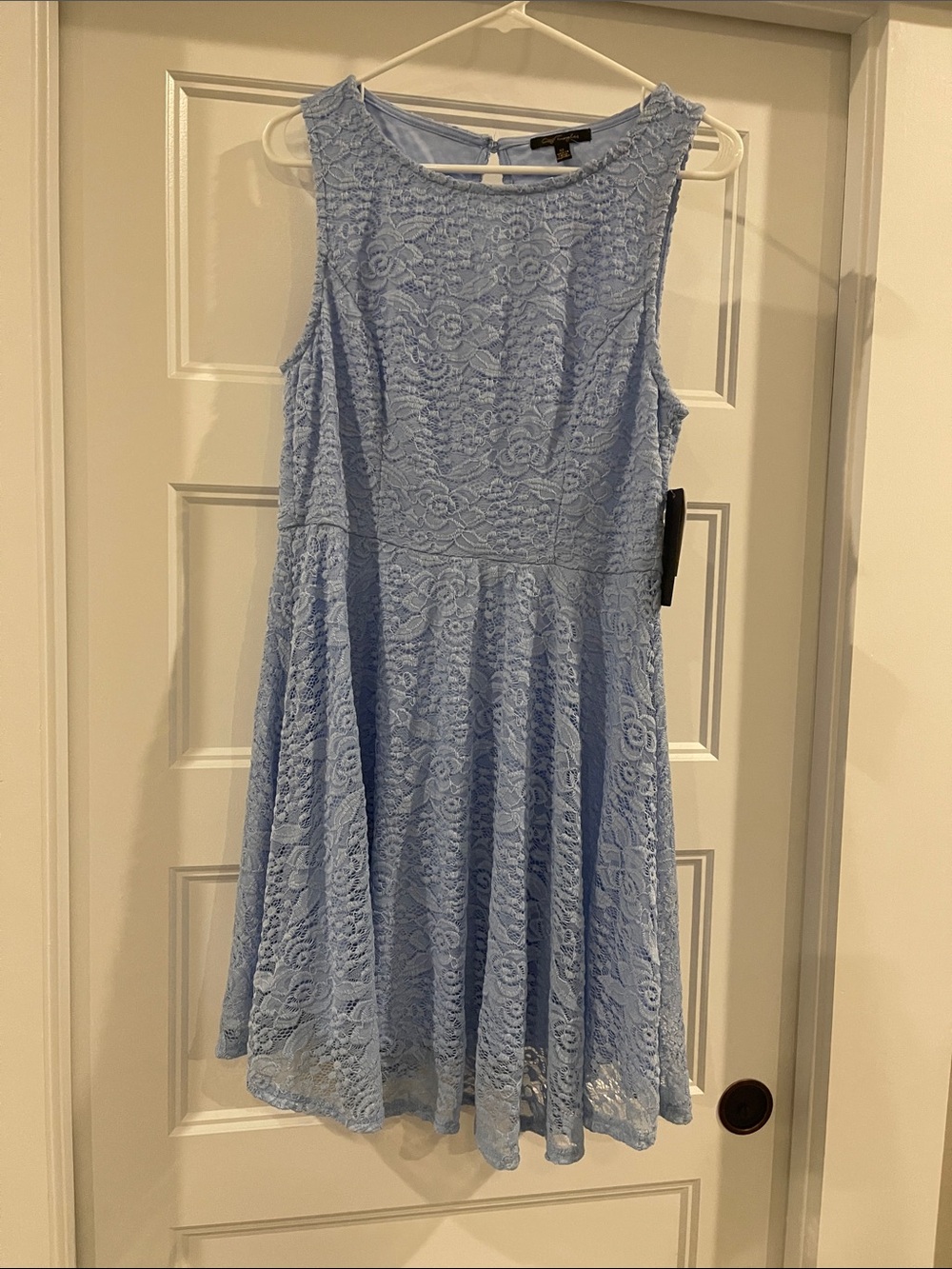 City Triangles Light Blue Lace Dress